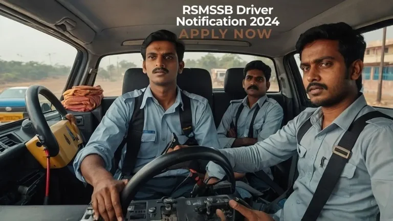 RSMSSB Driver Notification 2024