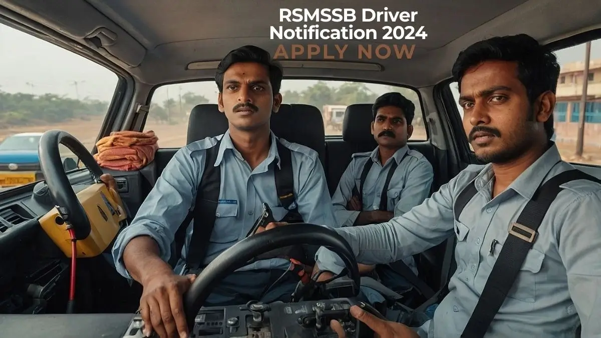 RSMSSB Driver Notification 2024